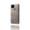 For Google Pixel 5a 5G Calf Texture PC + PU Phone Case(Grey)