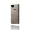 For Google Pixel 4a Calf Texture PC + PU Phone Case(Grey)