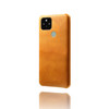 For Google Pixel 5 Calf Texture PC + PU Phone Case(Orange)