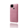 For Google Pixel 4a 5G Calf Texture PC + PU Phone Case(Pink)