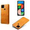 For Google Pixel 4a 5G Calf Texture PC + PU Phone Case(Orange)