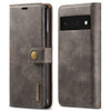 For Google Pixel 6 Pro DG.MING Crazy Horse Texture Detachable Magnetic Leather Phone Case(Grey)