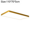 Macaron LED Rectangle Ceiling Lamp, 3-Colors Light, Size:110x70cm(Gold)