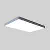 Macaron LED Rectangle Ceiling Lamp, Stepless Dimming, Size:88x62cm(Grey)