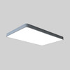 Macaron LED Rectangle Ceiling Lamp, 3-Colors Light, Size:110x70cm(Grey)