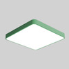 Macaron LED Square Ceiling Lamp, 3-Colors Light, Size:40cm(Green)