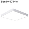 Macaron LED Square Ceiling Lamp, 3-Colors Light, Size:60cm(White)