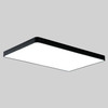 Macaron LED Rectangle Ceiling Lamp, 3-Colors Light, Size:110x70cm(Black)