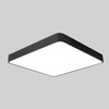 Macaron LED Square Ceiling Lamp, 3-Colors Light, Size:50cm(Black)