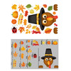 10 PCS Thanksgiving Turkey Sticker Static Sticker Glass Window Decoration Wall Sticker( BQ064)