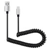 30cm to 100cm High Speed Spring Style Micro USB to USB 2.0 Flexible Elastic Spring Coiled Cable USB Data Sync Cable, For Galaxy, Huawei, Xiaomi, LG, HTC, Sony and Other Smart Phones(Silver)