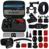 PULUZ 24 in 1 Bike Mount Accessories Combo Kits with EVA Case (Wrist Strap + Helmet Strap + Extension Arm + Quick Release Buckles + Surface Mounts + Adhesive Stickers + Tripod Adapter + Storage Bag + Handlebar Mount + Screws) for GoPro HERO10 Black /