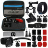 PULUZ 24 in 1 Bike Mount Accessories Combo Kits with EVA Case (Wrist Strap + Helmet Strap + Extension Arm + Quick Release Buckles + Surface Mounts + Adhesive Stickers + Tripod Adapter + Storage Bag + Handlebar Mount + Screws) for GoPro HERO10 Black /