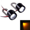 2 PCS 12V 3W Yellow Light Eagle Eyes LED Strobe Light For Motorcycle ?Wire Length: 90cm