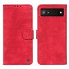 For Google Pixel 6a Antelope Texture Magnetic Buckle Leather Phone Case(Red)
