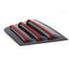 SSW048-C-R Carbon Fiber Red Car Side Window Louvers Air Vent Scoop Shades Cover for Dodge Charger 2011-2021