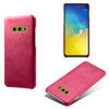 For Samsung Galaxy S10e Calf Texture  PC + PU Phone Case(Rose Red)