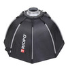 TRIOPO K2-55 55cm Speedlite Flash Octagon Parabolic Softbox Bowens Mount Diffuser(Black)