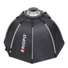 TRIOPO K2-65 65cm Speedlite Flash Octagon Parabolic Softbox Bowens Mount Diffuser (Black)