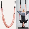 2 in 1 Home Yoga Hammock Indoor Stretching Sling Stretch Widening Yoga Strap + Door Buckle Storage Bag Set(Pink)