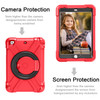 For iPad MINI1/2/3 EVA + PC Flat Protective Shell with 360 ° Rotating Bracket(Red+Black)