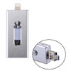 RQW-02 3 in 1 USB 2.0 & 8 Pin & Micro USB 32GB Flash Drive, for iPhone & iPad & iPod & Most Android Smartphones & PC Computer(Silver)