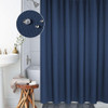 Thickening Waterproof And Mildew Curtain Honeycomb Texture Polyester Cloth Shower Curtain Bathroom Curtains,Size:150*200cm(Dark Blue)