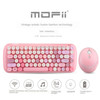 Mofii CADNY Pink Girl Heart Mini Mixed Color Wireless Keyboard Mouse Set (Light Blue)