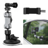 Sunnylife TY-Q9415 Aluminum Alloy Phone Holder Car Suction Cup Bracket Holder for GoPro HERO10 Black / HERO9 Black / HERO8 Black / HERO7 /6 /5 /5 Session /4 Session /4 /3+ /3 /2 /1, DJI Osmo Pocket 2 / Osmo Action, Insta360 One R, and Other Action Ca