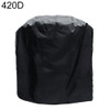58x77cm 420D Oxford Cloth BBQ Round Protective Bag Charcoal Barbeque Grill Cover(Black)