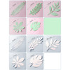 10 in 1 Creative Paper Cutting Shooting Props Tree Leaves Papercut Jewelry Cosmetics Background Photo Photography Props(White)