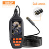 M30 1080P 8mm Dual Lens HD Industrial Digital Endoscope with 3.0 inch TFT Screen, Cable Length:1m Hard Cable(Black)