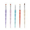 3 Sets Nail Pen Set Phototherapy Drawline Pen Painted Pen Flash Powder Pen Rod Smudge Carving Pen,Style: 5 In 1
