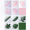 10 in 1 Creative Paper Cutting Shooting Props Tree Leaves Papercut Jewelry Cosmetics Background Photo Photography Props(Pink)