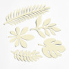 10 in 1 Creative Paper Cutting Shooting Props Tree Leaves Papercut Jewelry Cosmetics Background Photo Photography Props(Light Yellow)