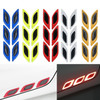 2 Sets Carbon Fiber Warning Sticker Car Anti-Collision Strip Leaf Plate Reflective Sticker Hood Light Eyebrow Anti-Collision Drops Sticker(6 PCS  (Fluorescent Yellow))