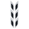 2 Sets Carbon Fiber Warning Sticker Car Anti-Collision Strip Leaf Plate Reflective Sticker Hood Light Eyebrow Anti-Collision Drops Sticker(6 PCS (White))