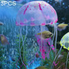 3 PCS Aquarium Articles Decoration Silicone Simulation Fluorescent Sucker Jellyfish, Size: 8*20cm (Purple)