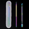 3 Sets 2-in-1 Color Titanium Nail Remover Set Stainless Steel Double-headed Dead Skin Push Set