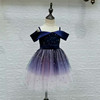 Girls One-shoulder Sequined Tutu Dress (Color:Pink Size:150)