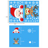 XC009 5 Sets Christmas Window Grille Sticker Santa Claus Elk Glass Window Decoration