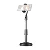 Desktop Stand Mobile Phone Tablet Live Broadcast Stand Telescopic Disc Stand, Style:Holder + Fill Light(Black)