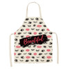 2 PCS Kitchen Linen Heart-Shaped Letters Fashion Sleeveless Apron, Specification: 45x56 cm(MeI6036)