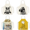 2 PCS Supermarket Household Kitchen Restaurant Workwear Sleeveless Apron, Specification: 45x56 cm(Cat Dog Series -13)