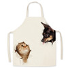 2 PCS Supermarket Household Kitchen Restaurant Workwear Sleeveless Apron, Specification: 65x75 cm(Cat Dog Series-7)