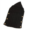 Zzsd0002 Autumn / Winter Baby Knitted Woolen Button Sleeping Bag Photography Blanket Stroller Sleeping Bag(Black)