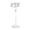 Desktop Stand Mobile Phone Tablet Live Broadcast Stand Telescopic Disc Stand, Style:Holder + Remote Control(White)