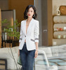 Business Wear Fashion Casual Suit Work Clothes Suit Jacket (Color:White Size:S)