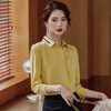 Fashion Casual Suit Bottoming Shirt (Color:Yellow Size:M)