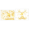 2 Sets Christmas Decoration Shopping Mall Window Scene Layout Golden Christmas Self-Adhesive Wall Stickers(T520)